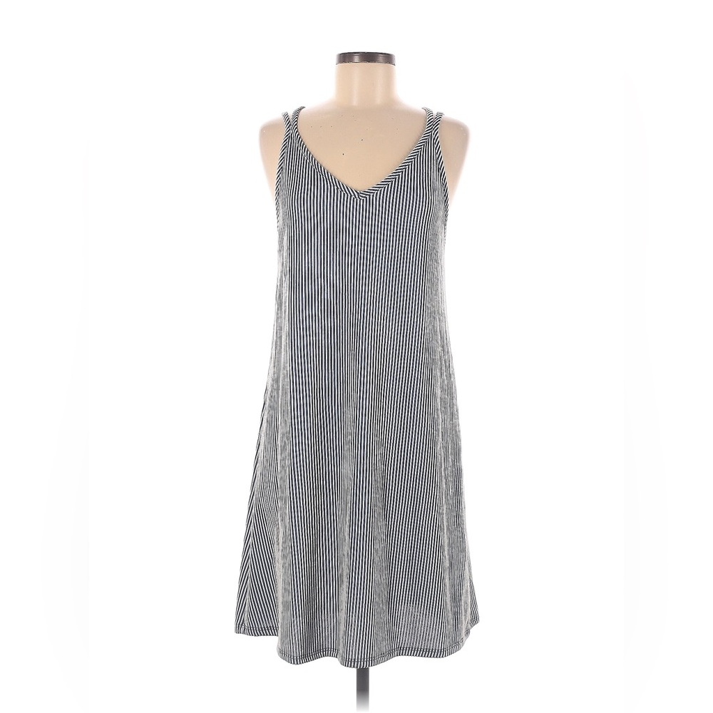 Wandering Dreams sleeveless A-line navy & white stripe tank dress